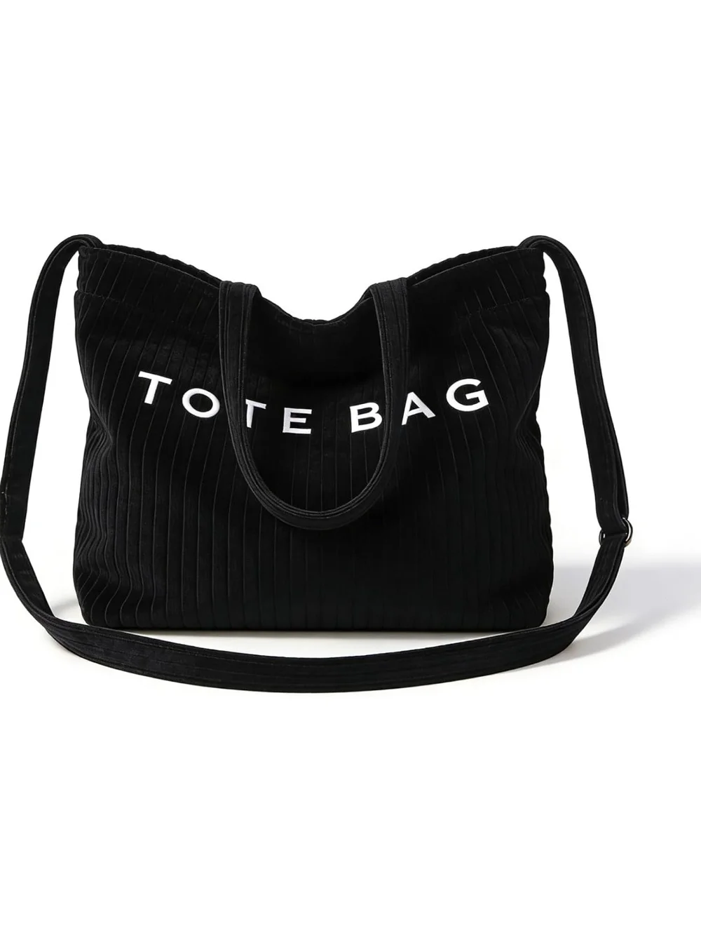 Black Tote Bag - Classic Everyday Shoulder Tote